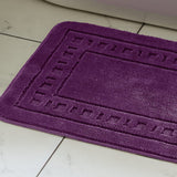 Catherine Lansfield Armoni 2 Piece Bath Mat and Pedestal Bathroom Set - Armoni Plum Bath Set