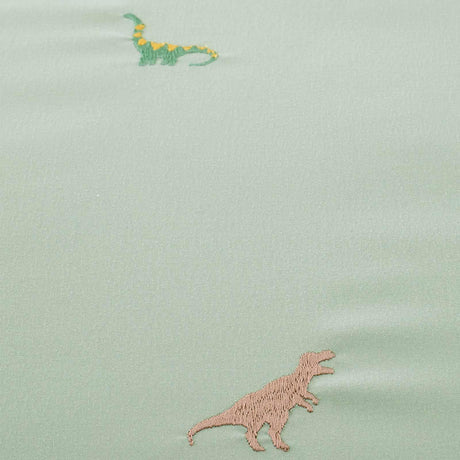 Catherine Lansfield Embroidered Dinosaur Kids Green Duvet Cover Set 4