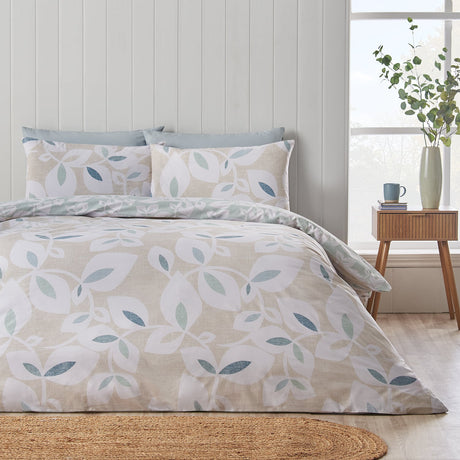 Catherine Lansfield Inga Leaf Duvet Cover Set