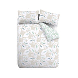 Catherine Lansfield Inga Leaf Duvet Cover Set - Inga Leaf Natural Duvet Set