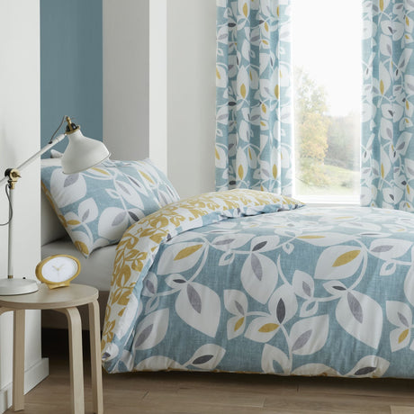 Catherine Lansfield Inga Leaf Duvet Cover Set