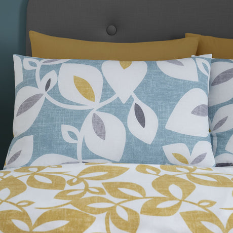 Catherine Lansfield Inga Leaf Duvet Cover Set - Inga Leaf Teal