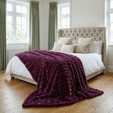 Rabbit Faux Fur Blanket Throw 8