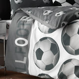 Catherine Lansfield Football Reversible Duvet Cover Set with Pillowcase
