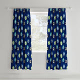 Catherine Lansfield Football Kids Tape Top Curtains Polycotton - Football Blue Curtains
