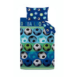Catherine Lansfield Football Duvet Cover Set - Football Blue Duvet Set