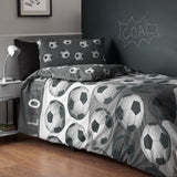Catherine Lansfield Football Duvet Cover Set - Football Grey Duvet Set (Without Accessories)