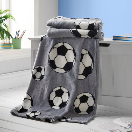 Catherine Lansfield Football Fleece Throw