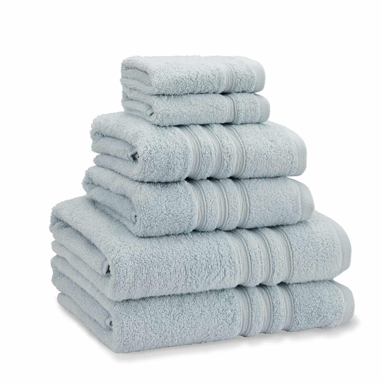Catherine Lansfield Zero Twist 6 Piece Cotton Towel Bale Set 500GSM - Duck Egg