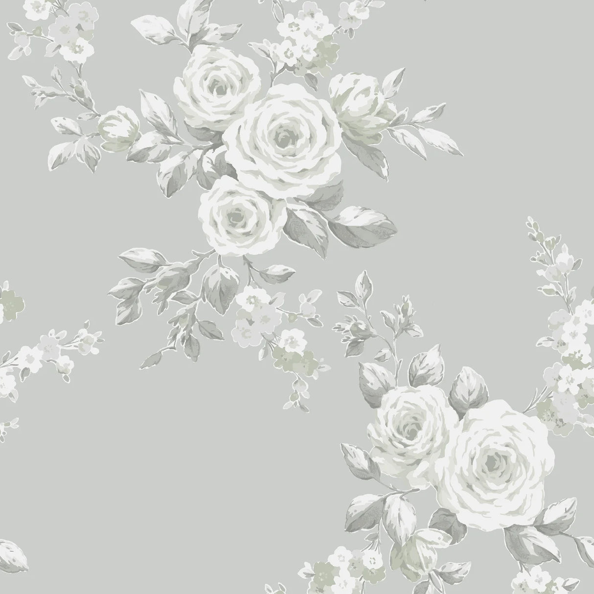 Catherine Lansfield Canterbury Floral Wallpaper Cream 14