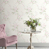 Catherine Lansfield Canterbury Floral Wallpaper Cream - Canterbury Cream Pink Wallpaper