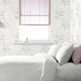Catherine Lansfield Canterbury Floral Wallpaper Cream - Canterbury Cream Pink Wallpaper