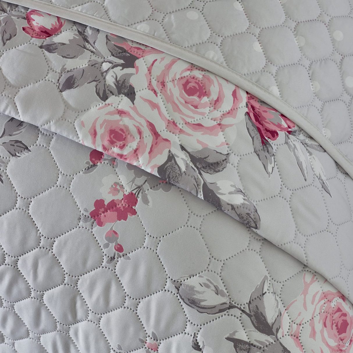 Catherine Lansfield Canterbury Bedspread - Canterbury Grey Bedspread