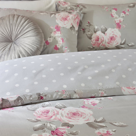Catherine Lansfield Canterbury Duvet Cover Set - Canterbury Grey Duvet Set