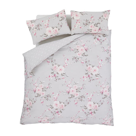 Catherine Lansfield Canterbury Duvet Cover Set - Canterbury Grey Duvet Set