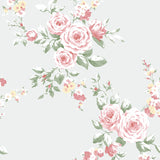 Catherine Lansfield Canterbury Floral Wallpaper Cream - Canterbury Grey Red Wallpaper