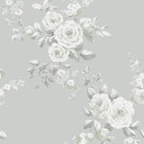 Catherine Lansfield Canterbury Floral Wallpaper Cream - Canterbury Sage Green Wallpaper