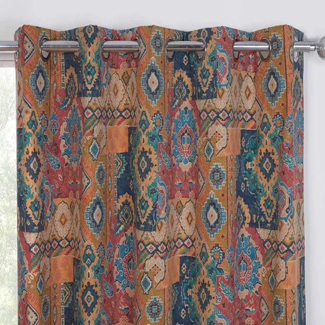 Chalet Patchwork Eyelet Curtains by Sundour