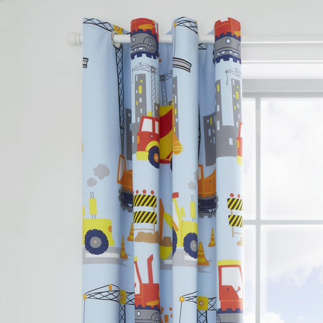 Construction Blackout Eyelet Curtains by Catherine Lansfield