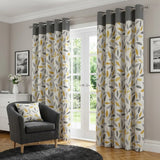 Beechwood Ready Made Eyelet Curtains - Ochre