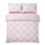 Retro Daisy Pink Floral Duvet Cover Set 2