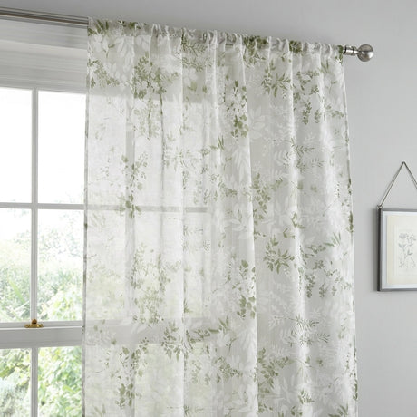 Tiverton Floral Voile Curtain Panel 2