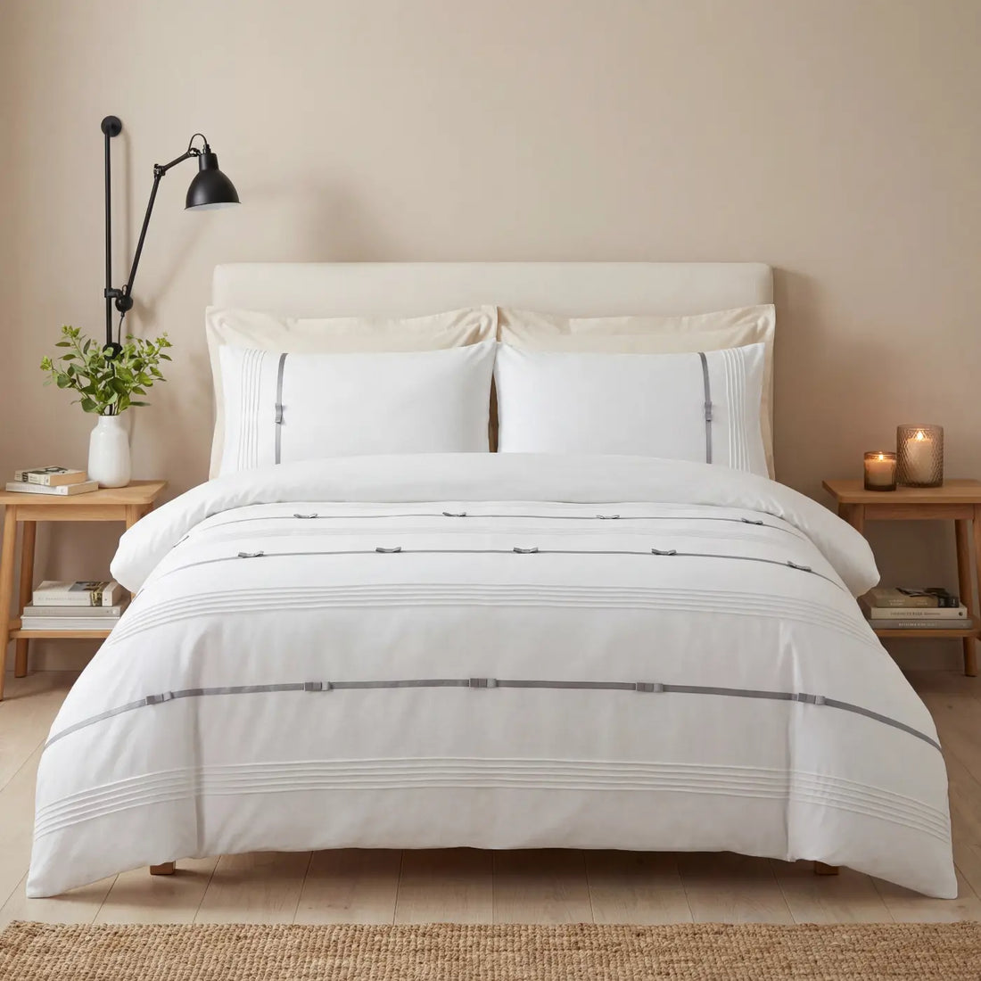 Clarissa Polycotton Duvet Cover Set - White