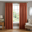 Matrix Thermal Dim Out Tape Top Pencil Pleat Curtains - Orange