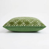 Star Geo Geometric Textured Green Filled Cushion / Cover 17" x 17" 2