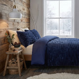 Rabbit Faux Fur Midnight Blue Duvet Cover Bedding Set
