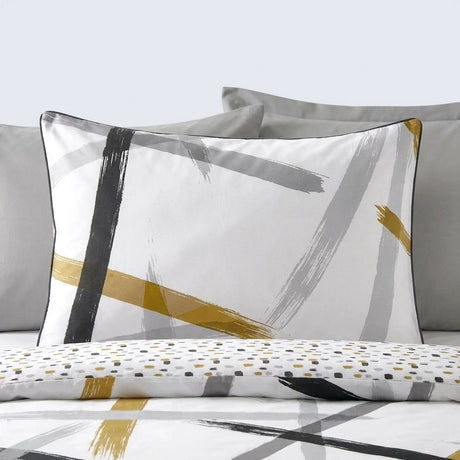 Leda Ochre Cotton Duvet Cover Set 3
