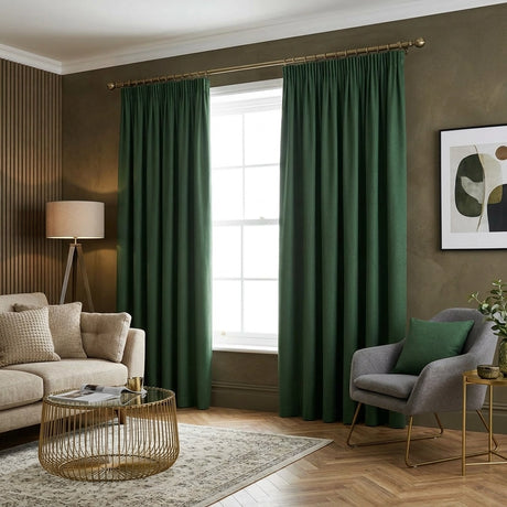 Dijon Blackout Thermal Tape Top Pencil Pleat Curtains 3
