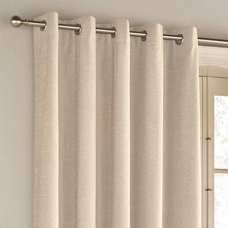 Savoy Chenille Blackout Eyelet Curtains by Enhanced Living