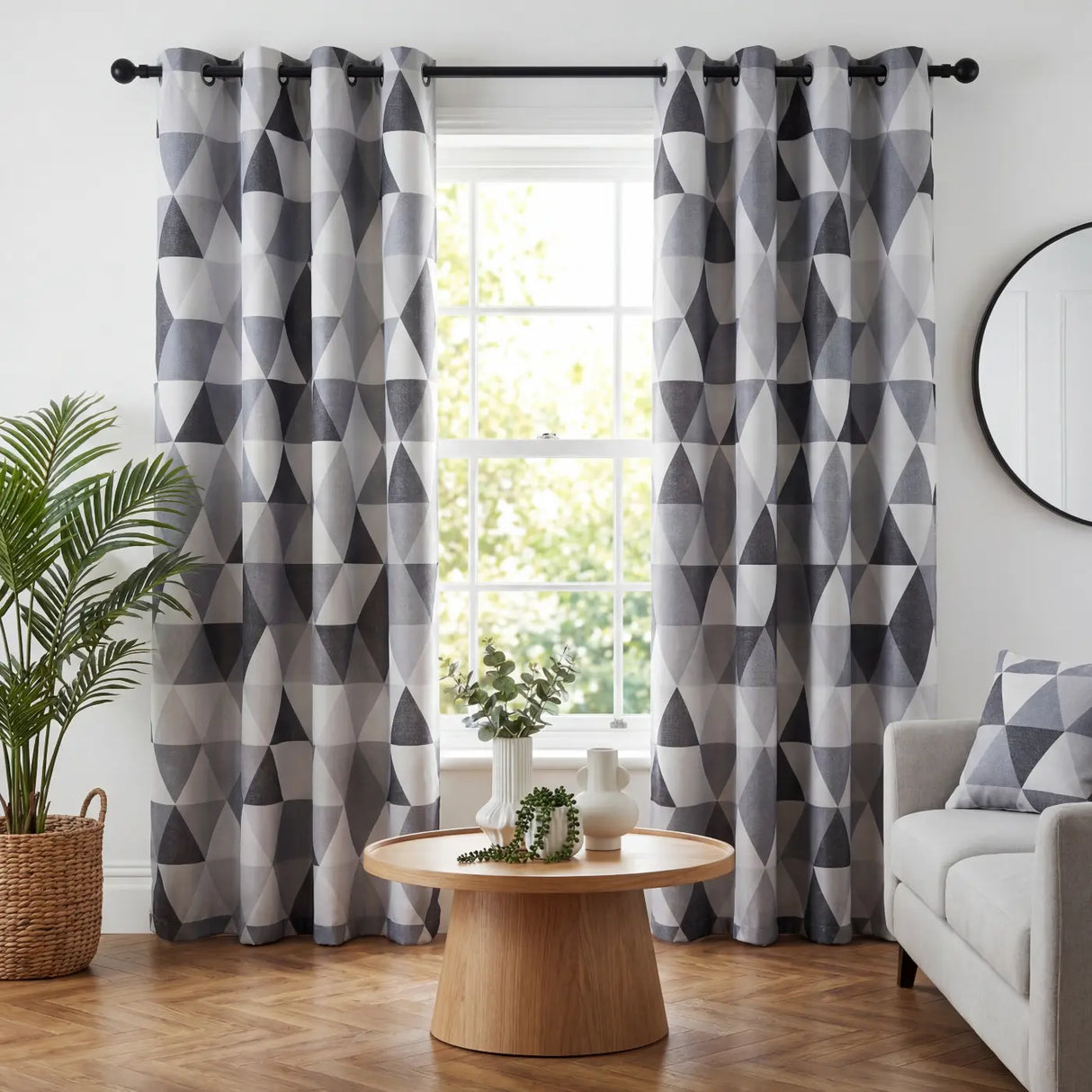 Malmo Blockout Eyelet Curtains - Charcoal