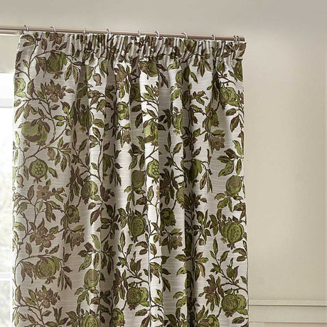 Pomegranate Jacquard Tape Top Pencil Pleat Curtains by Wylder Nature
