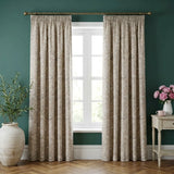 Aviary Tape Top Pencil Pleat Curtains - Parchment
