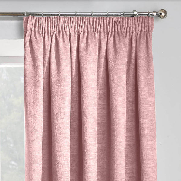 Matrix Block Out Thermal Tape Top Curtains Blush