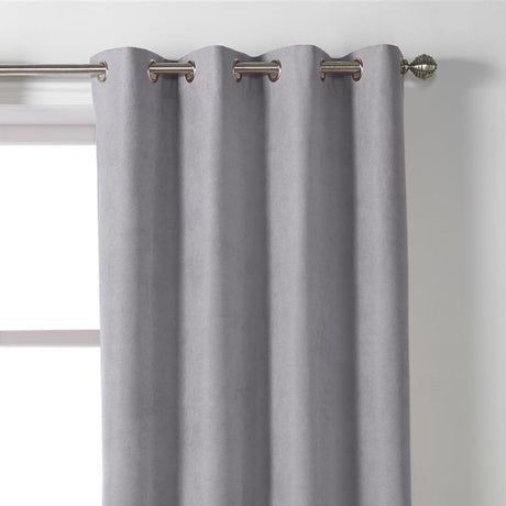 Velvet Chenille Eyelet Curtains Silver Eyelet Curtains Alan Symonds   