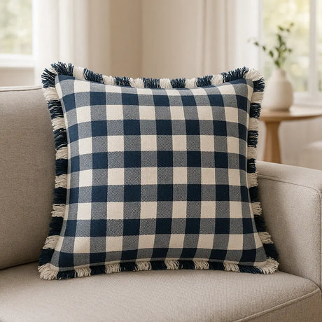 Barton Check Cushion Cover 18" x 18" by Yard