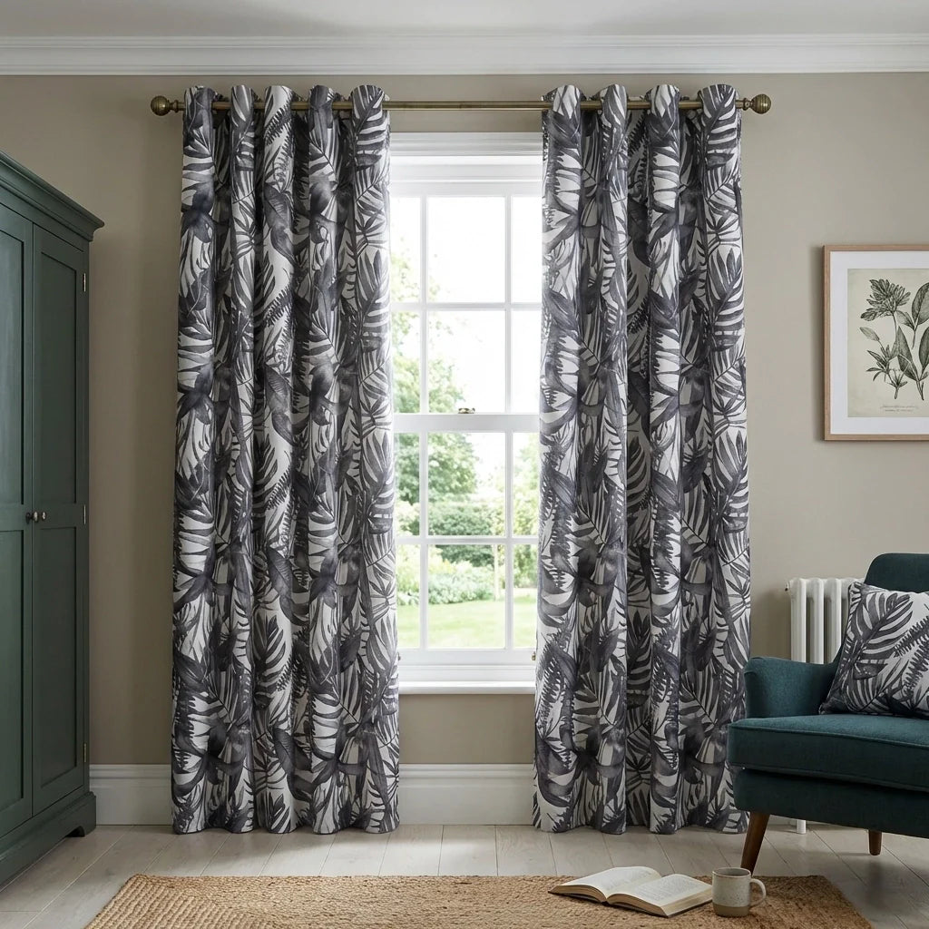 Malay Charcoal Thermal Blackout Eyelet Curtains