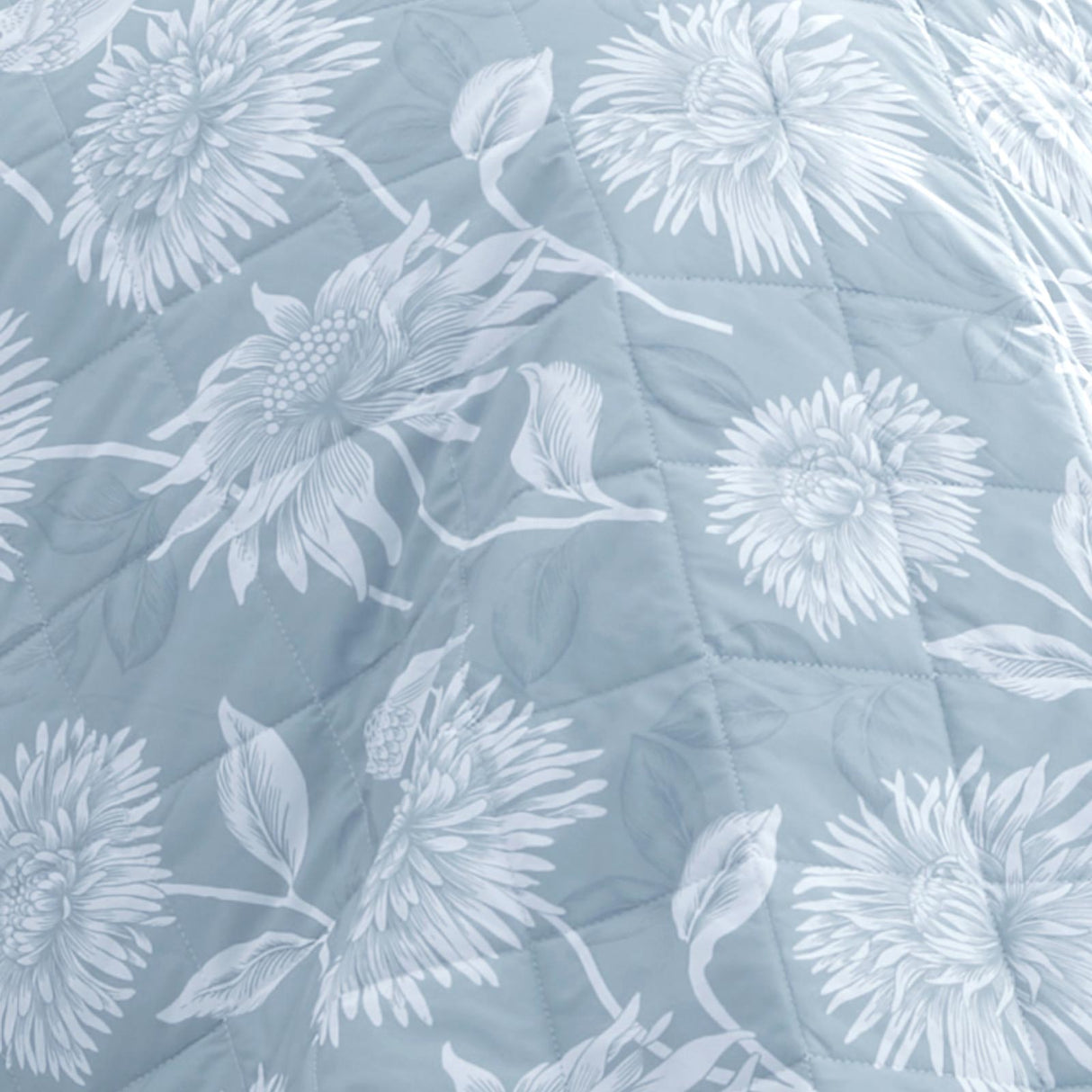 Chrysanthemum Floral Bedspread 230cm 200cm by Dreams & Drapes Design