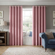 Vogue Thermal Eyelet Dimout Curtains - Blush