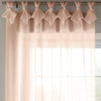 Tiara Diamante Tab Top Voile Curtain Panels - Blush Pink image 2