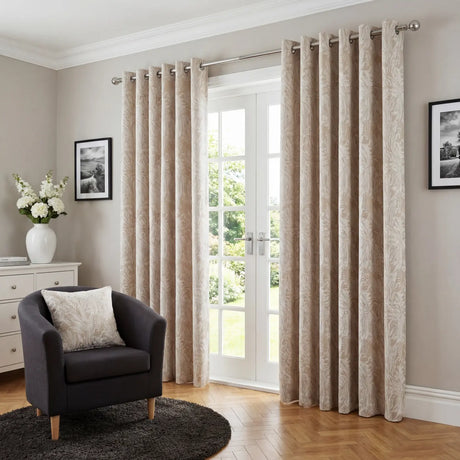 Botanic Chenille Eyelet Curtains 4