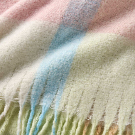 Faux Mohair Check Throw Blanket 130cm x 170cm by Catherine Lansfield