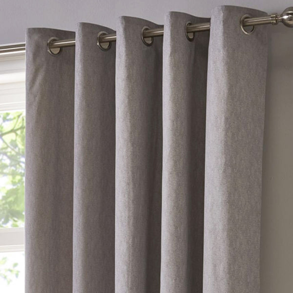 Sorbonne Eyelet Curtains Silver