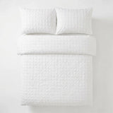 Embossed Grid Microfibre Duvet Cover Set 2