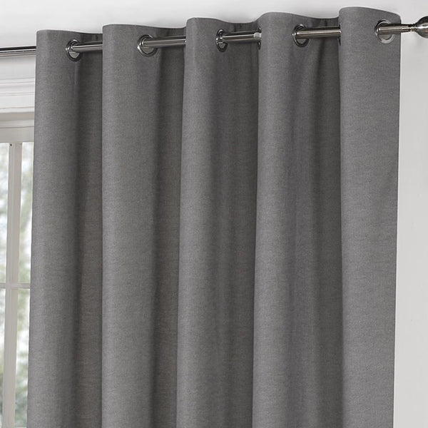 Sorbonne Eyelet Curtains Charcoal