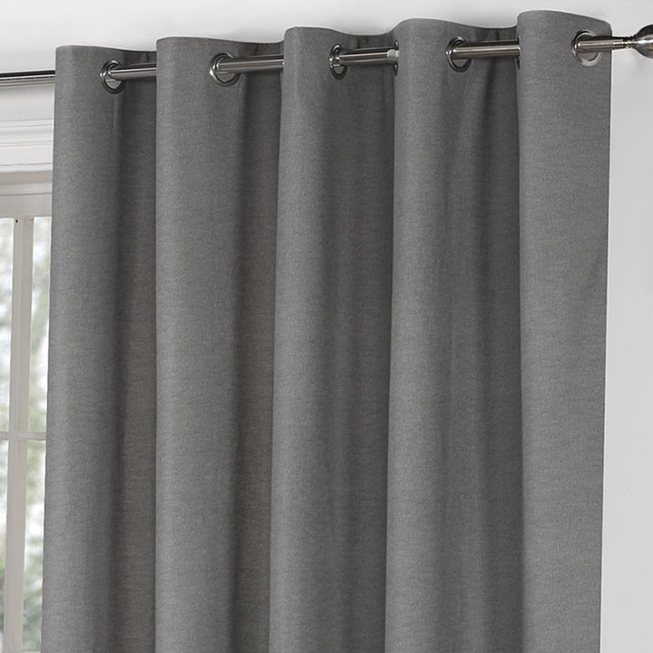 Sorbonne Eyelet Curtains Charcoal Eyelet Curtains Fusion   