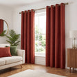 Tokyo Velvet Eyelet Curtains - Orange